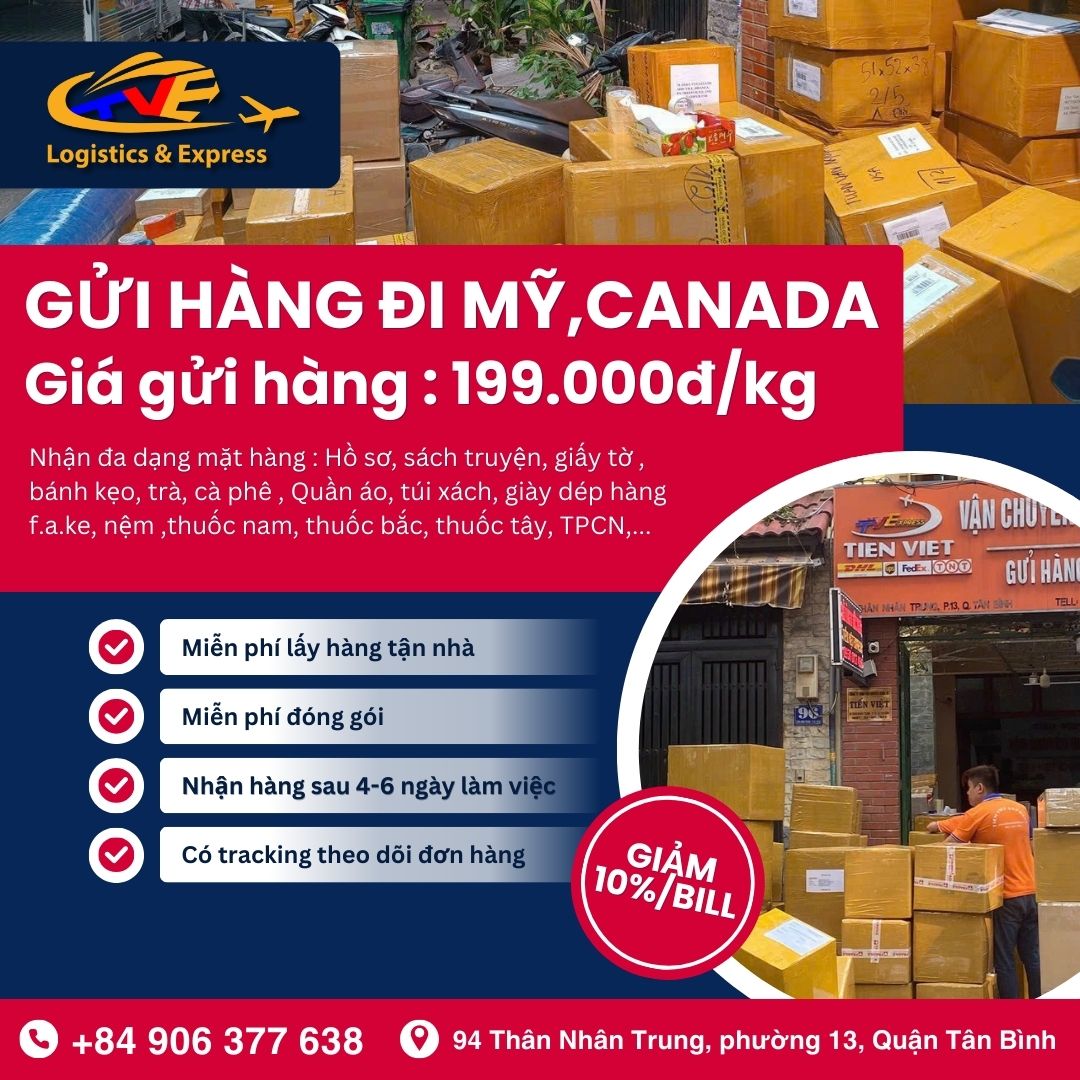 Chọn dịch vụ gửi hàng đi Mỹ và Canada liên hệ Tiến Việt ngay Chọn dịch vụ gửi hàng đi Mỹ và Canada liên hệ Tiến Việt ngay
