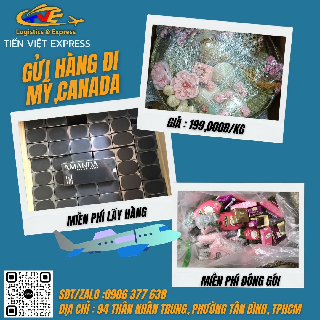 Gửi hàng đi Mỹ, Canada nhanh gọn lẹ giá rẻ đây ạ !