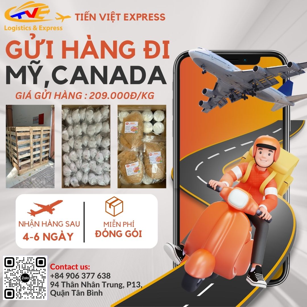 Gửi hàng đi Mỹ, Canada giá rẻ.