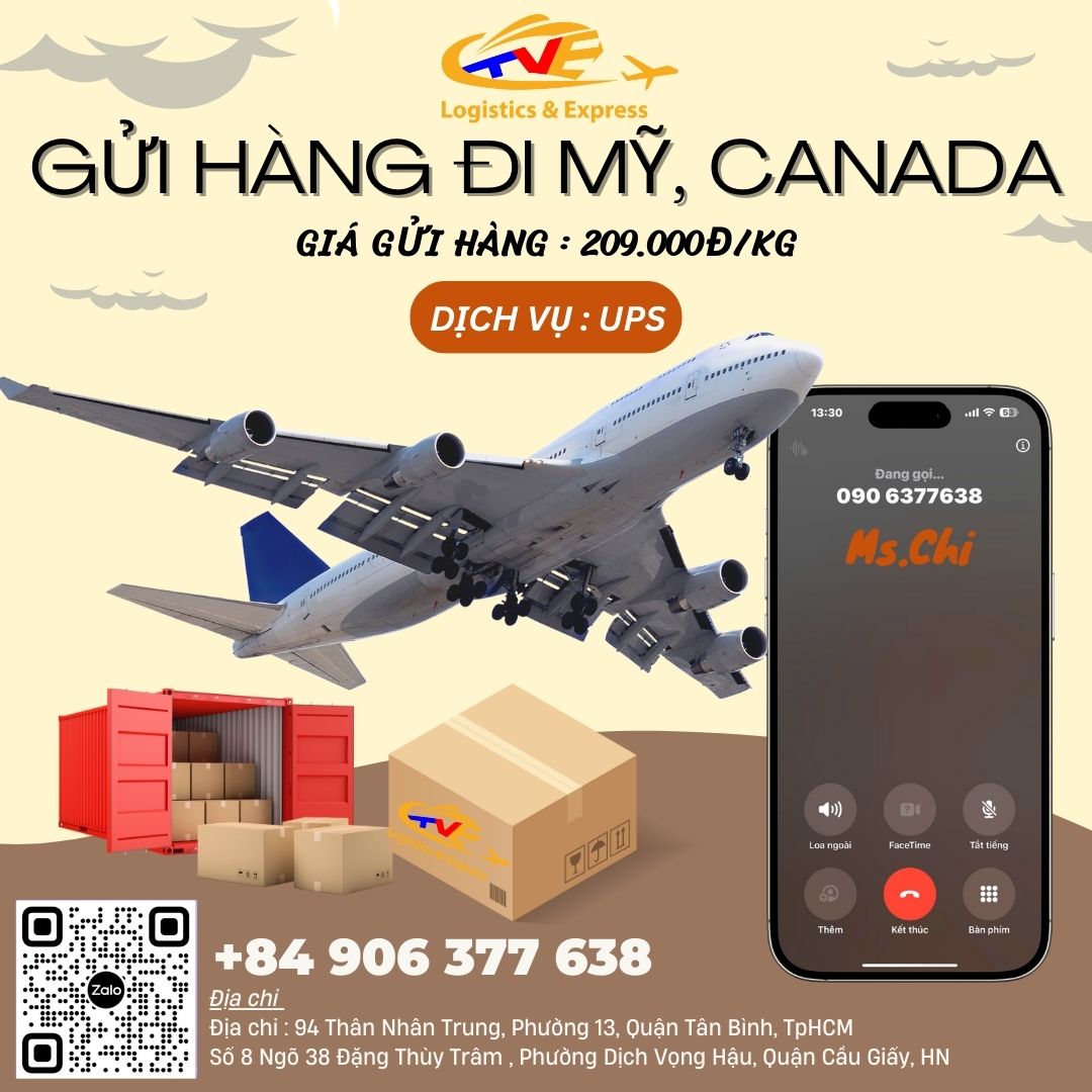 Gửi hàng đi Mỹ, Canada giá rẻ chỉ 209.000đ/kg