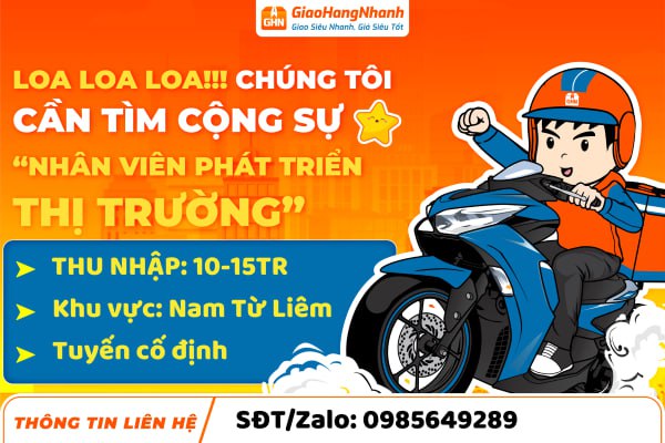 [Nam Từ Liêm] Cần Lắm 10 Shipper Giao, Lấy Hàng