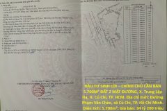 ĐẦU TƯ SINH LỜI – CHÍNH CHỦ CẦN BÁN 5.700M² ĐẤT 2 MẶT ĐƯỜNG, X. Trung Lập Hạ,