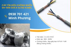 Cáp tín hiệu chống nhiễu SH-500 3x0.5 sẵn kho Đà Nẵng, Hà Nội, Hồ Chí Minh