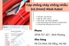 Cáp chống cháy chống nhiễu Altek Kabel 2x1.0mm2 Đà Nẵng, Lâm Đồng, Huế