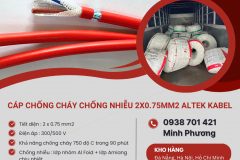 Cáp chống cháy chống nhiễu 2x0.75mm² Altek Kabel - Báo giá, ứng dụng mới nhất 20