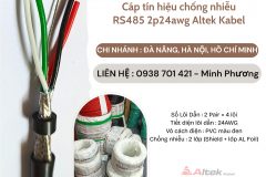 Cáp tín hiệu chống nhiễu RS485 2p24awg Altek Kabel Đà Nẵng, Gia Lai, Huế