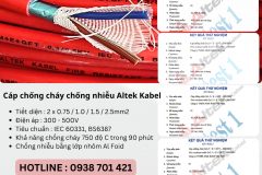 Cáp chống cháy chống nhiễu 2 lõi Altek Kabel Đà Nẵng, Hà Nội, Hồ Chí Minh