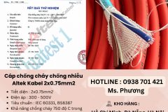 Cáp chống cháy chống nhiễu Altek Kabel 2x0.75mm tại Đà Nẵng, Hà Nội, Hồ Chí Minh