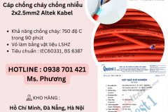 Cáp chống cháy chống nhiễu 2x2.5mm2 Altek Kabel Đà Nẵng, Hà Nội, Hồ Chí Minh