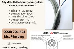 Cáp điều khiển không chống nhiễu Altek Kabel 2x0.5mm Đà Nẵng, Hà Nội, Hồ Chí Min