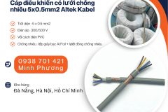 Cáp điều khiển có lưới chống nhiễu 5x0.5mm2 Altek Kabel Hồ Chí Minh, Bình Dương,