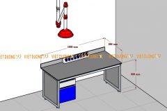 Bàn thí nghiệm đặt máy HPLC, bàn thí nghiệm đặt máy sắt ký, phòng thí nghiệm,