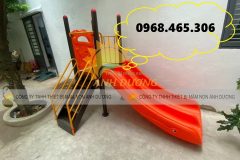 Cầu trượt sắt ngoài trời cho bé, cầu trượt trẻ em mầm non
