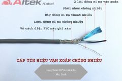 Cáp tín hiệu vặn xoắn 1 Pair 2 lớp chống nhiễu Altek Kabel