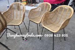 Ghế mây chân sắt cafe giá rẻ
