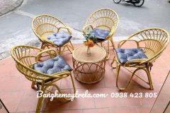 Ghế mây đơn nhỏ đuôi công