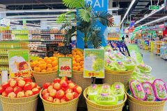 Sọt trung bày siêu thị đan dây nhựa tròn