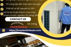 Thi công lắp đặt máy lạnh giấu trần nối ống gió Daikin