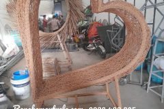 Ghế chụp hình mây tre ngoài trời
