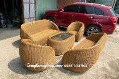 Sofa mây nhựa phòng khách