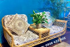 Ghế mây đôi kèm bàn phòng chờ spa