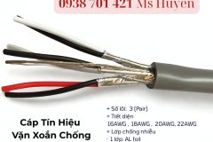 Cáp Tín Hiệu Vặn Xoắn 3pair chống nhiễu  – Tiết diện đa dạng (16AWG - 22AWG)