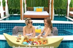 Khay nổi đồ ăn hình thuyền