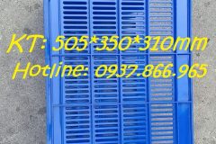 Sóng nhựa hở-sọt nhựa đặc đáy cao 31, sọt nhựa công nghiệp, sọt nhựa