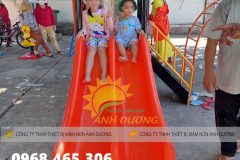 Cầu trượt trẻ em máng trượt đôi, cầu trượt ngoài trời trẻ em, cầu trượt trẻ em g