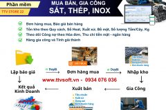 Phần mềm quản lý mua bán & kho Sắt – Thép – Inox
