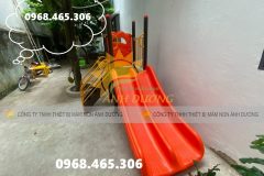Cầu trượt trẻ em máng nhựa đôi, cầu trượt đôi cho bé