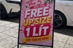 STANDEE MENU CHÂN CHỮ A GÁP GỌN