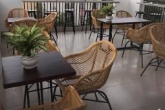 Ghế mây tự nhiên chân sắt