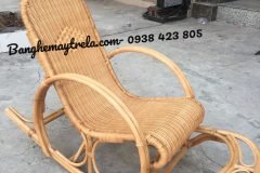 Ghế bập bênh mây tự nhiên đan kín hiện đại