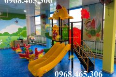 Bộ liên hoàn cầu trượt mầm non, cầu trượt máng xoắn trẻ em