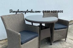 Bàn ghế ăn mây nhựa phòng bếp
