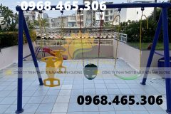 Xích đu treo mầm non, xích đu thuyền rồng sàn lắc cho mầm non