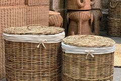 Giỏ tròn mây tre đan tự nhiên