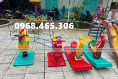 Bập bênh con cá nhựa composite, bập bênh con ngựa mầm non