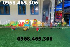 Xe chòi chân trẻ em, bập bênh mầm non nhập khẩu, trụ bóng rổ mầm non
