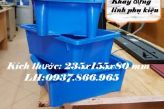 Khay nhựa nguyên sinh HPDE, khay phân loại phụ kiện trong nhà máy, khay nh