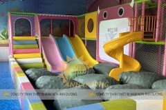 Khung nhà bóng mềm bọc da trẻ em, khung quây nhà banh hạt sứ trẻ em