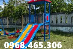 Nhà chòi cầu trượt trẻ em, cầu trượt có mái che trẻ em ngoài trời