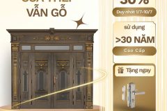 Cửa thép vân gỗ: Giải pháp bền bỉ, an toàn và sang trọng cho ngôi nhà Việt