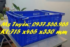 Sọt nhựa nguyên sinh có quai xách, sọt đựng thanh long, sọt dùng trong n