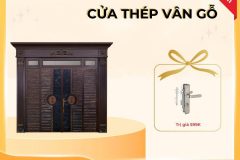 Cửa thép vân gỗ: Giải pháp cửa chính hiện đại, an toàn và bền bỉ theo thời gian