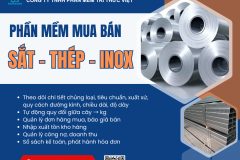 Phần mềm quản lý mua bán, gia công Sắt, Thép và Inox