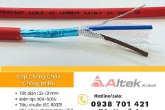 Cáp Chống Cháy Chống Nhiễu 2c X 1.0 mm2 Al+Gft+E Altek Kabel