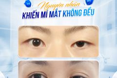 Mí mắt không đều - cách xử lý đều đẹp tự nhiên