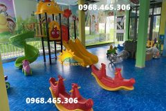 Bộ cầu trượt xích đu trẻ em liên hoàn, cầu trượt trẻ em ngoài trời